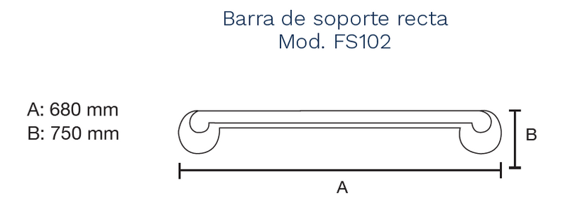 BARRA DE SOPORTE RECTA FS102