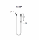 REGADERA MANUAL CON SOPORTE MOVIBLE EBANO  RM-30-EB