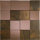MOSAICO DE CRISTAL CUBIC BRONZE 8MM MIXTO 30X30