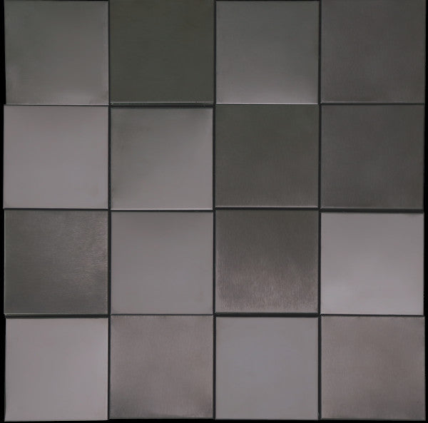 MOSAICO DE CRISTAL CUBIC TITANIO 8MM MIXTO 30X30