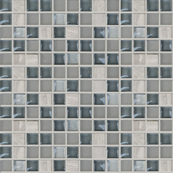 MOSAICO DE CRISTAL TERRA PERLA 8MM MIXTO 30X30 CAJA (0.99M2)11 MAYAS POR CAJA