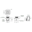 COLADERA CORTA DE UNA BOCA LATERAL DE REJILLA CUADRADA REMOVIBLE 22-CH