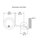 ESPEJO RETRACTIL, AUMENTO DE 3X, CON LUZ LED, ENCEDIDO Y APAGADO CON BOTON TIPO TOUCH-ES-003