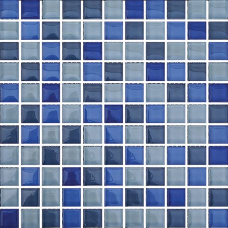 MOSAICO DE CRISTAL 8MM 901 AZUL BRILLO 30X30