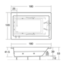 TINA ART DECO DE LUJO CON HIDROMASAJE