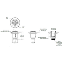 COLADERA CORTA DE UNA BOCA VERTICAL DE REJILLA REDONDA REMOVIBLE 22V