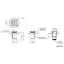 COLADERA CORTA DE UNA BOCA VERTICAL DE REJILLA CUADRADA REMOVIBLE 22V-CH