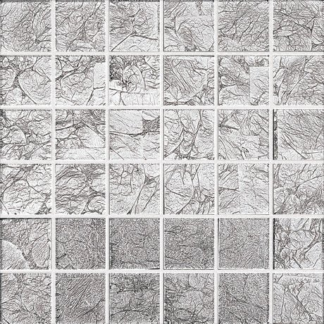 MOSAICO DE CRISTAL LUMINATTI PLATA 8MM BRILLO 30X30