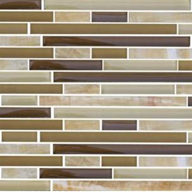 MOSAICO DE CRISTAL TOGO AMBAR 8MM METAL 30X30