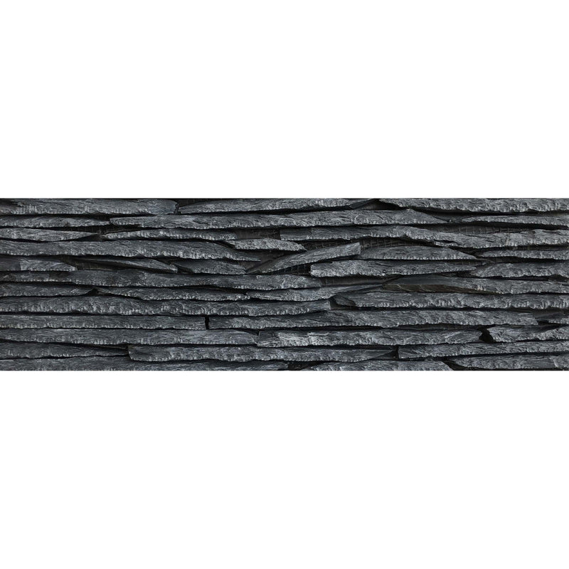 PIEDRA NATURAL NEPAL BLACK NEGRO 15 X 60 CM (CAJA DE 6 PZAS = 0.54 M2)