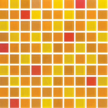 MOSAICO DE CRISTAL NARANJA 329 BRILLO 4MM 30X30