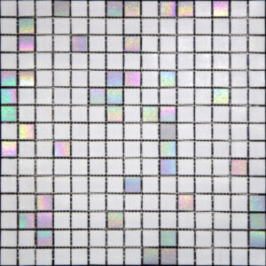 MOSAICO VENECIANO NEVE22 BLANCO METALICO PAPEL 33X33 (CAJA 4.28)