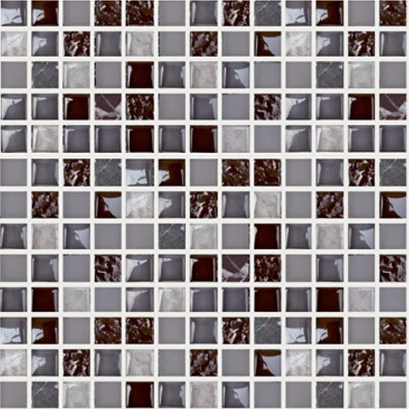 MOSAICO DE CRISTAL TERRA CORAL 8MM MIXTO 30X30